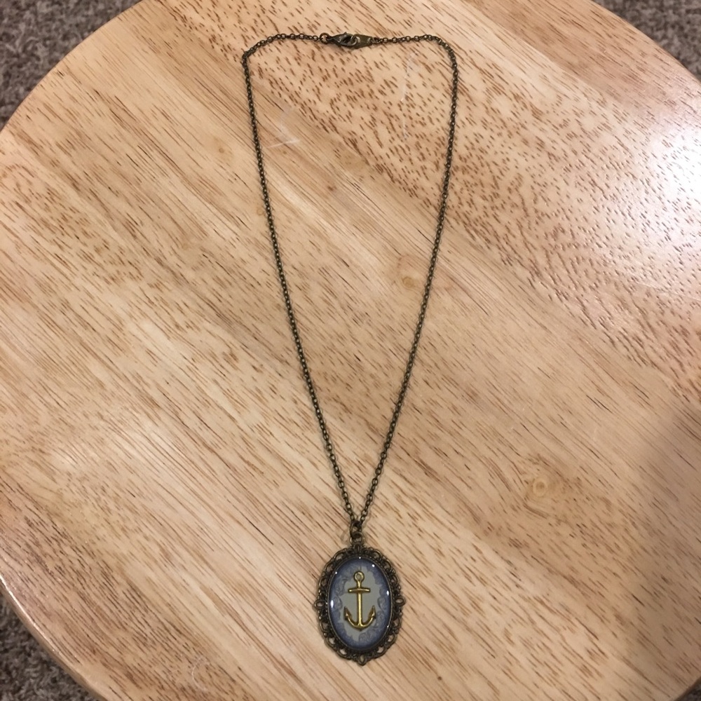 Nautical Anchor Necklace with an antique look